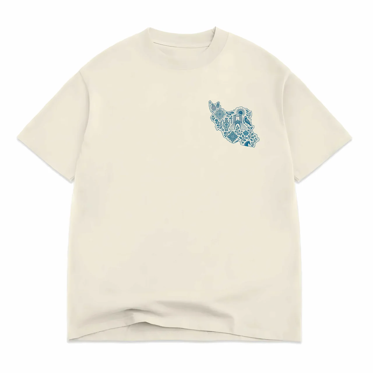 نوع پارچه: یک رو پنبه قواره استاندارد cotton، رنگ: سفید، سایز: L